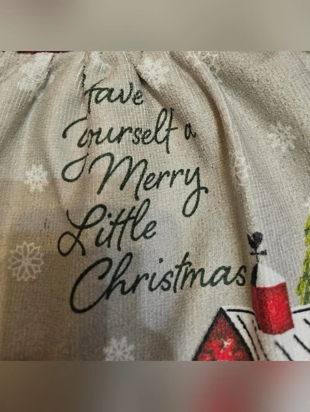 2 Handcrafted Towels Attached To Potholders | Christmas